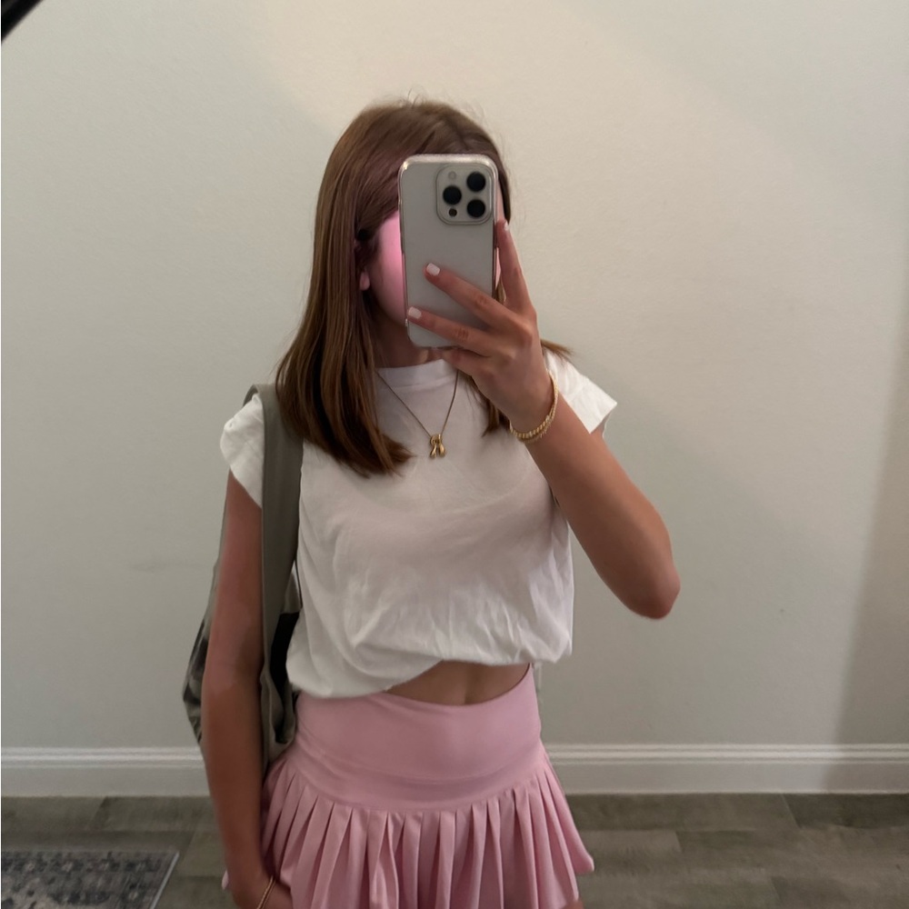 pink gold hinge skirt